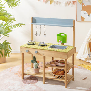 Backyard Pretend Play Toy Kitchen with Stove Top - Realistic
