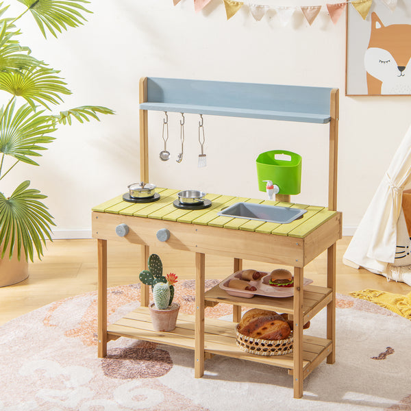 Backyard Pretend Play Toy Kitchen with Stove Top - Realistic