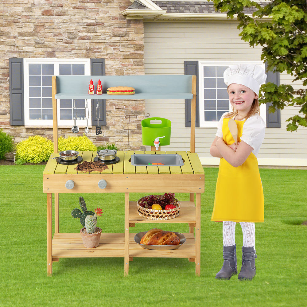 Backyard Pretend Play Toy Kitchen with Stove Top - Realistic
