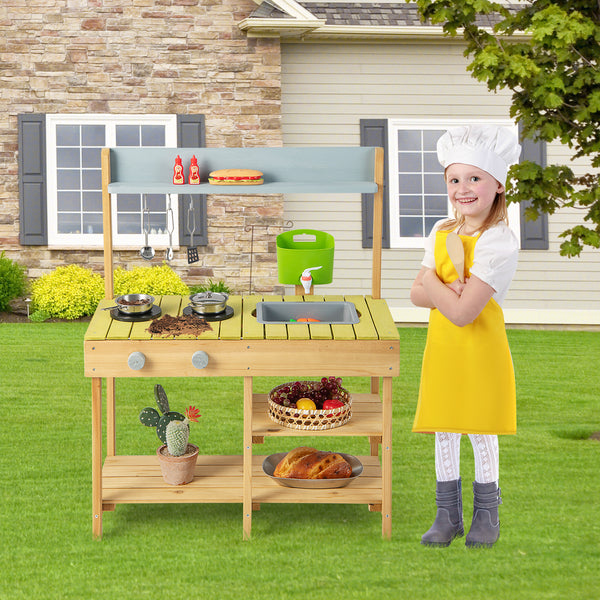 Backyard Pretend Play Toy Kitchen with Stove Top - Realistic