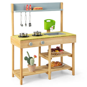 Backyard Pretend Play Toy Kitchen with Stove Top - Realistic