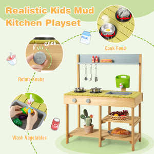 Backyard Pretend Play Toy Kitchen with Stove Top - Realistic