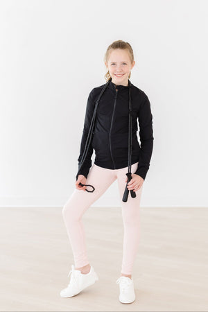Zen Pink Active Legging for babies, featuring a stylish design and comfortable fit, shown from angle 4.