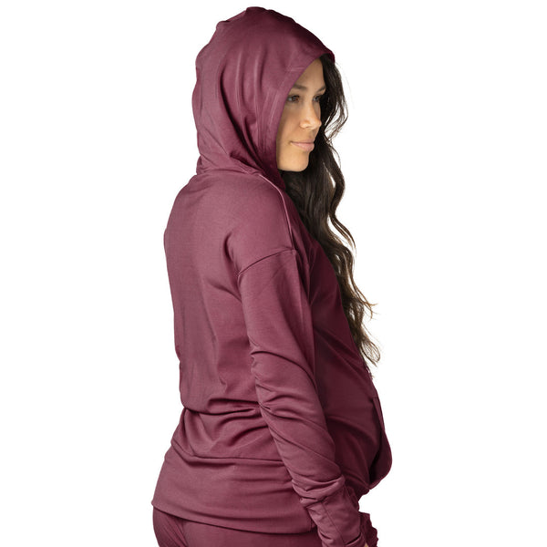 Bamboo Maternity & Nursing Hoodie | Fig