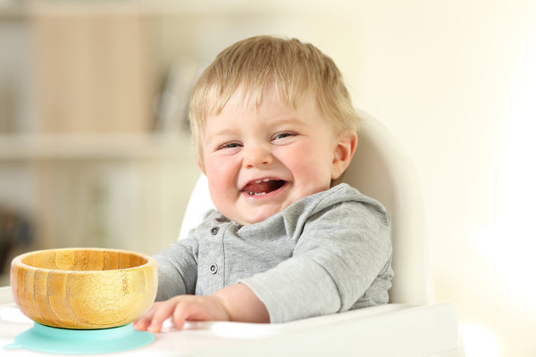 Bamboo Bowl With Suction Base