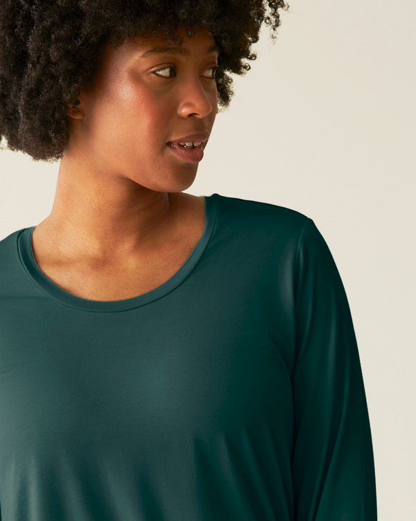 Bamboo Maternity & Nursing Long Sleeve T-shirt | Evergreen - MOOGCO Baby