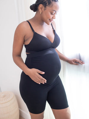 Seamless Bamboo Maternity No Rub Short | Black