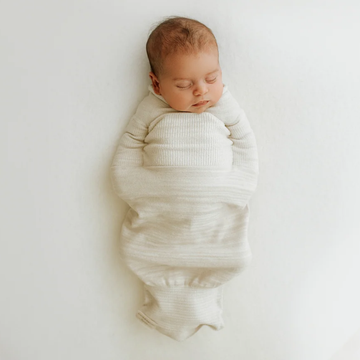 Swaddelini Bamboo Blend Beige Swaddle Sleep Sack 3D-knit
