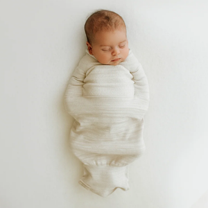 Swaddelini Bamboo Blend Beige Swaddle Sleep Sack 3D-knit