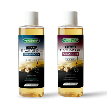 Baobab Oil Shampoo bottle on a white background, nourishing hair care for babies.