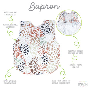 Baby Wild Bapron in Angle 4, featuring a colorful design for mess-free feeding and playtime.