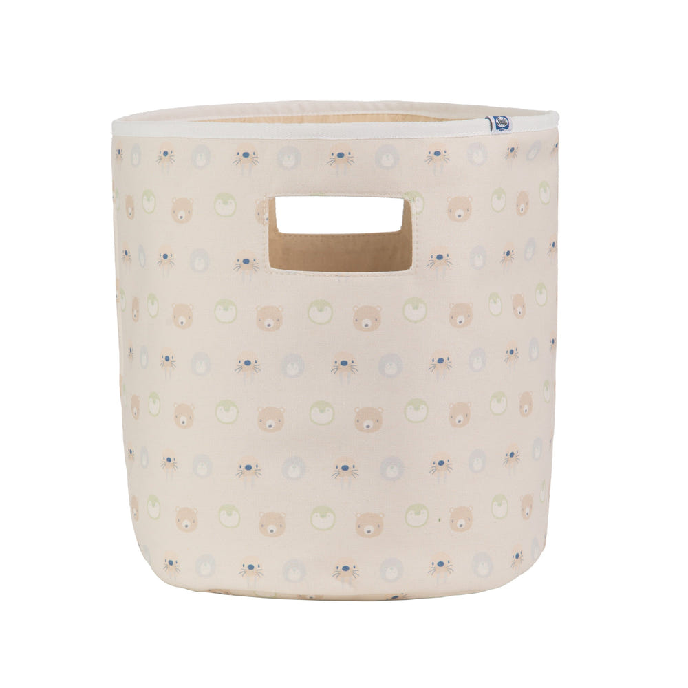 Beige animal faces soft storage by Sealy Baby, perfect for organizing nursery essentials.