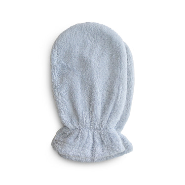 Organic cotton bath mitt for babies, soft and gentle for delicate skin, perfect for bath time.