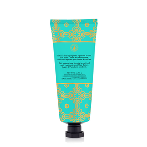 Beach Grass hand cream in a stylish container, showcasing its texture and packaging from angle 4. Perfect for soft hands.