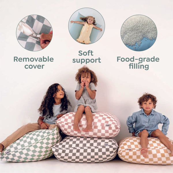 Terrazzo Slate Bean Bag for babies, showcasing a stylish design from angle 5. Perfect for comfort and playtime.