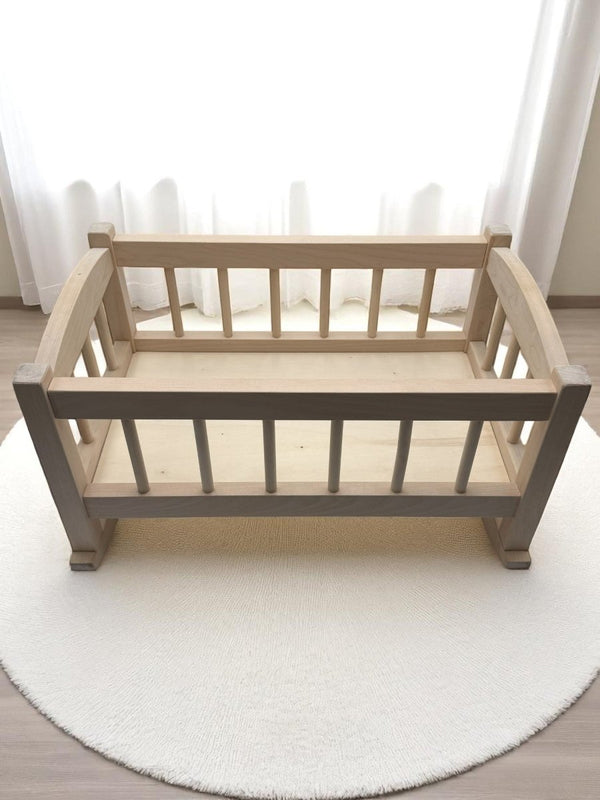 Bebenita | Wooden Baby Doll Cradle Bed in Natural Birch