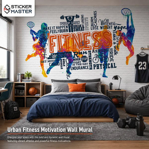 Urban Fitness Motivation Wall Mural