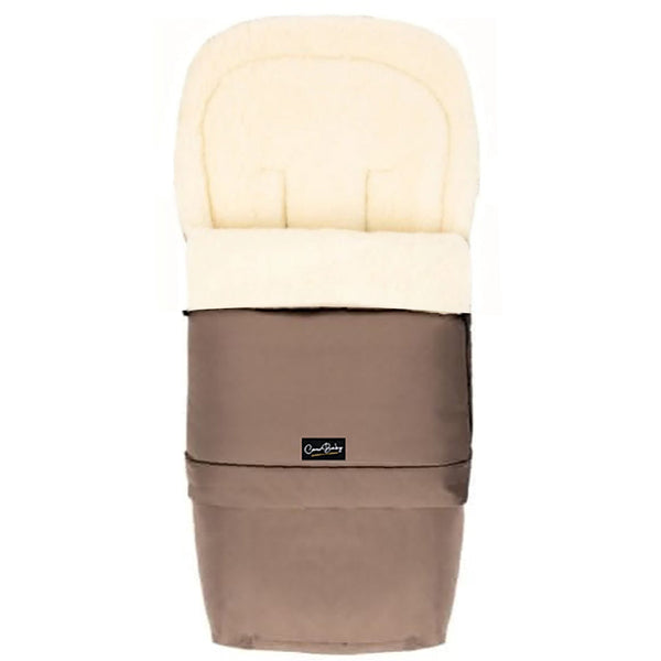 Beige Organic Wool Adjustable Footmuff