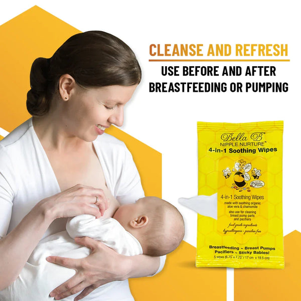 Bella B Nipple Nurture 4-in-1 Soothing Wipes