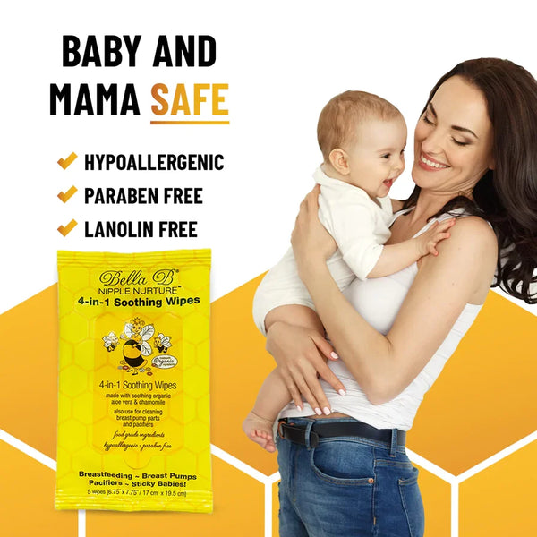 Bella B Nipple Nurture 4-in-1 Soothing Wipes