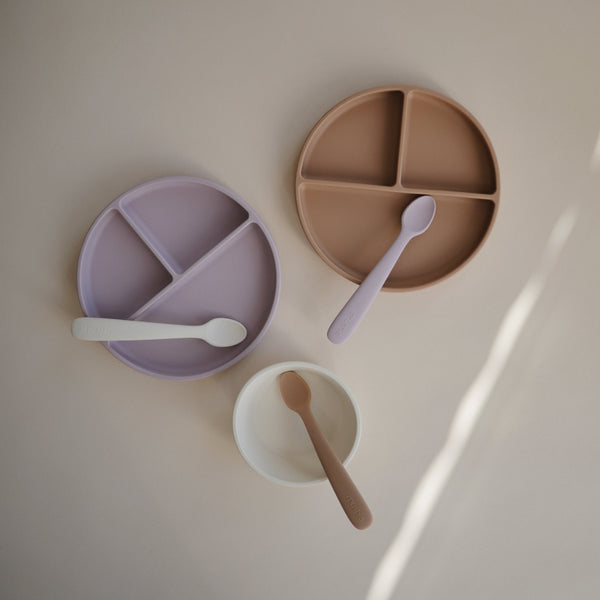 Mushie Silicone Suction Bowl for Babies Learning to Feed
