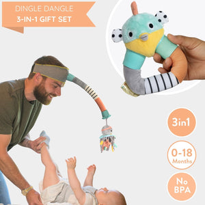 Dingle Dangle 3-in-1 Baby Gift Set - adorable essentials for newborns, perfect for gifting and nurturing.