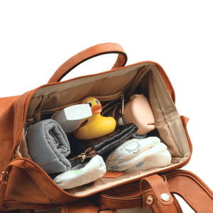 Leather Diaper Bag Backpack - La Madison™ II - Work & Play Commuter Backpack Gift Set (Limited Edition)