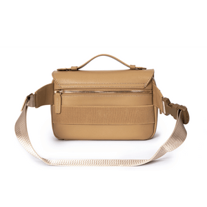 Leather Fanny Bag Travel Bag - On-the-Go Travel Pack (Beige)