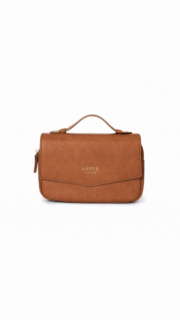 Leather Fanny Bag Travel Bag - On-the-Go Travel Pack (Beige)