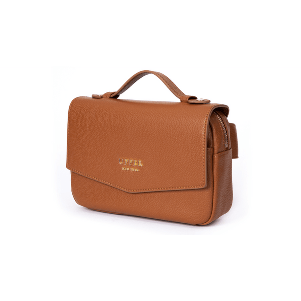 Leather Fanny Bag Travel Bag - On-the-Go Travel Pack (Beige)