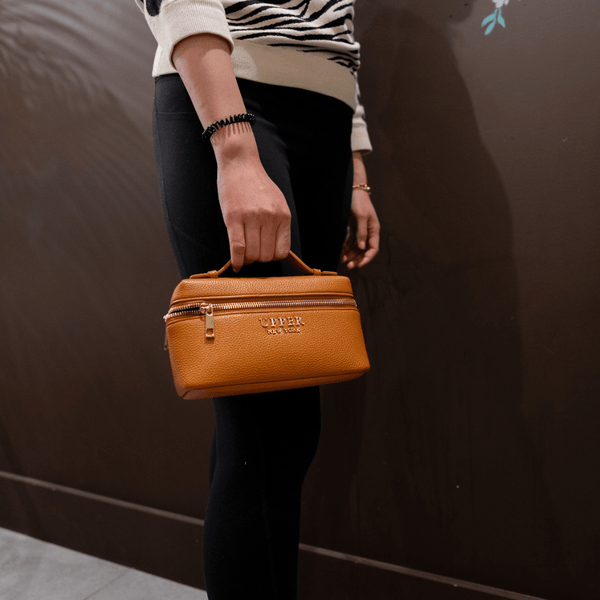 Leather Tote Bag Crossbag - Signature Bundle Exclusive Tote & Crossbody Set ( Brown )
