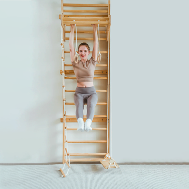 Betula Swedish Wall Ladder - 95" height, perfect for indoor play and climbing for babies and toddlers.