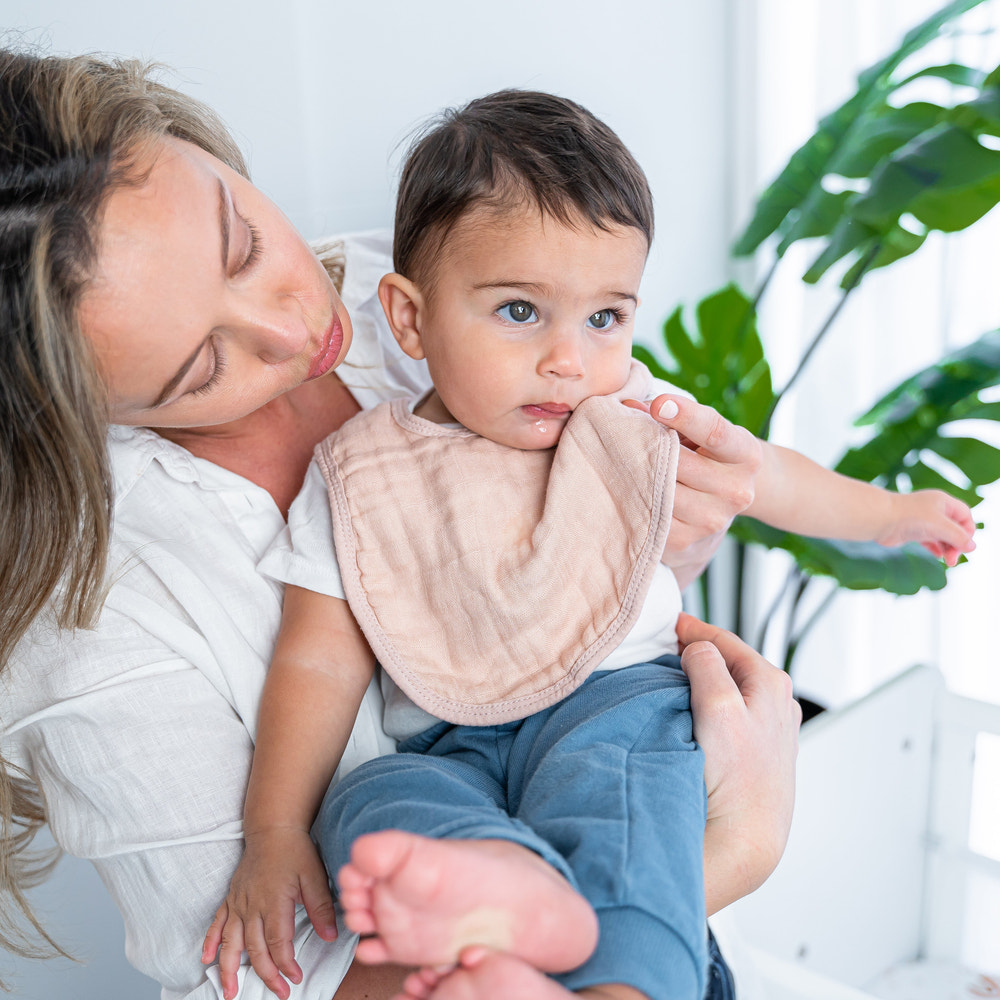 Muslin Bibs in Blush