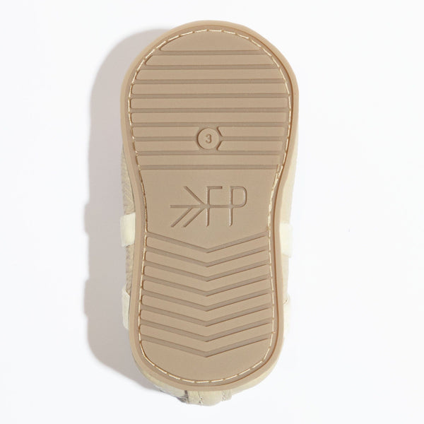 Birch ballet slipper baby shoe in angle 5, perfect for little dancers. Soft, stylish, and comfortable for tiny feet.