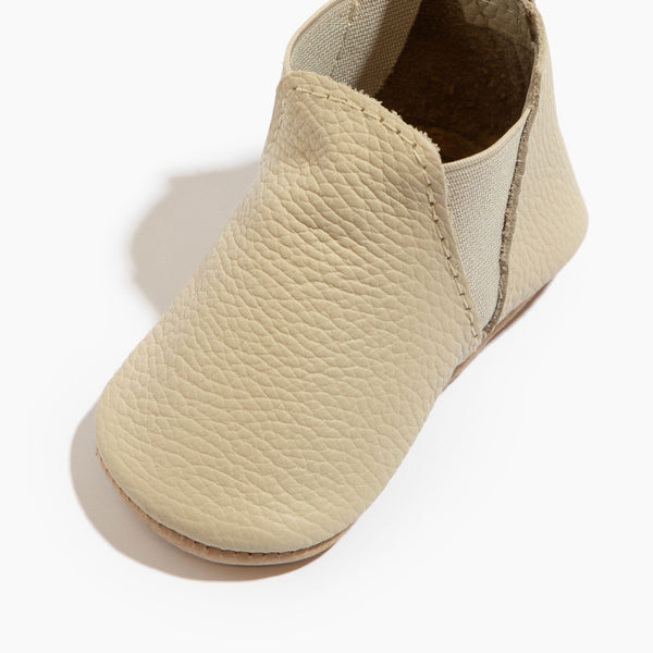 Toasted Birch Chelsea Boot Baby Shoe in angle view, perfect for stylish and comfortable baby footwear.