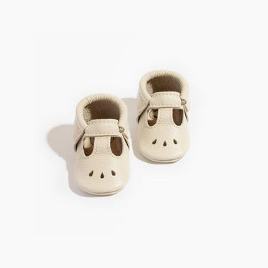 Newborn Birch Mary Jane Baby Shoe in soft fabric, perfect for stylish little feet.