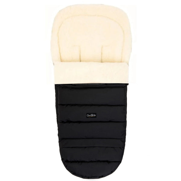Black Arctic Organic Wool Adjustable Footmuff