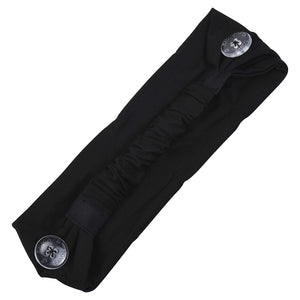 Black Savior Mask Headbands with Buttons For Masks