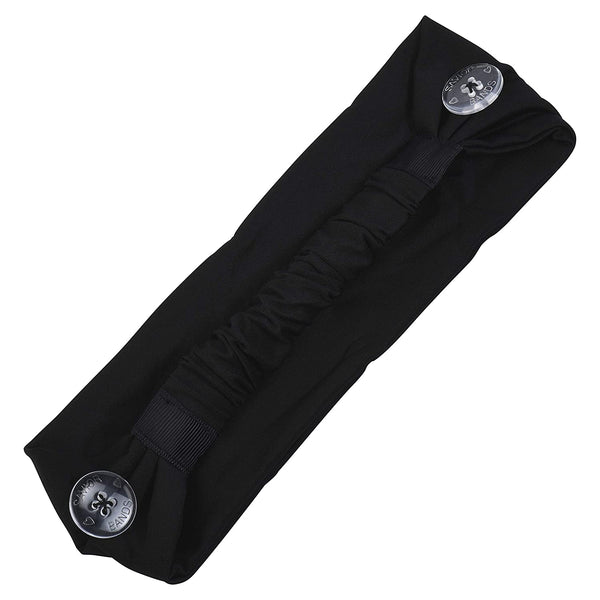 Black Savior Mask Headbands with Buttons For Masks