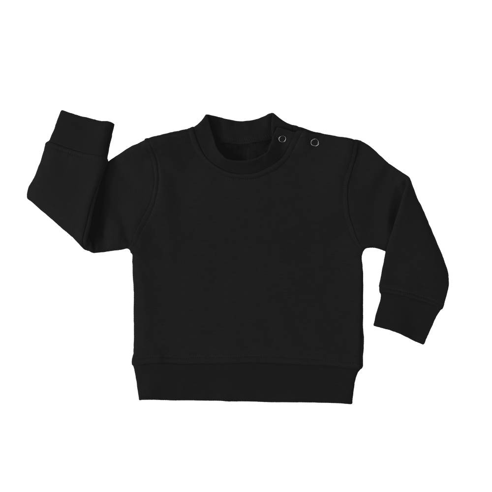 Baby pullover sweatshirt with rivets, perfect for infants, stylish and comfortable for everyday wear.