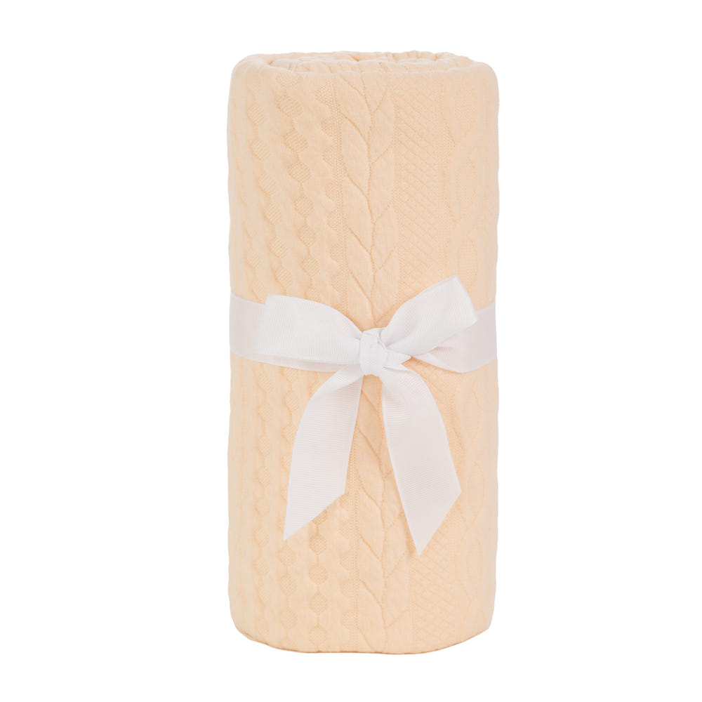 Sealy Baby Knit Blanket in Camel Sand - Soft, cozy, and perfect for your little one.