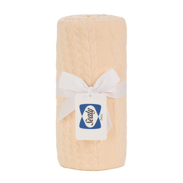 Sealy Baby Knit Blanket in Camel Sand - Soft, cozy, and perfect for your little one.