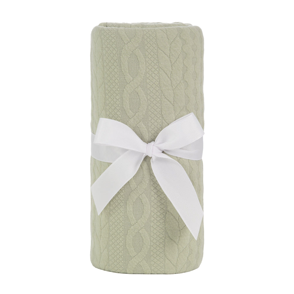 Sealy Baby Knit Blanket in Dusty Olive - Soft, cozy blanket for infants, perfect for comfort and warmth.