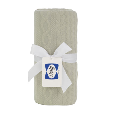Sealy Baby Knit Blanket in Dusty Olive - Soft, cozy blanket for infants, perfect for comfort and warmth.