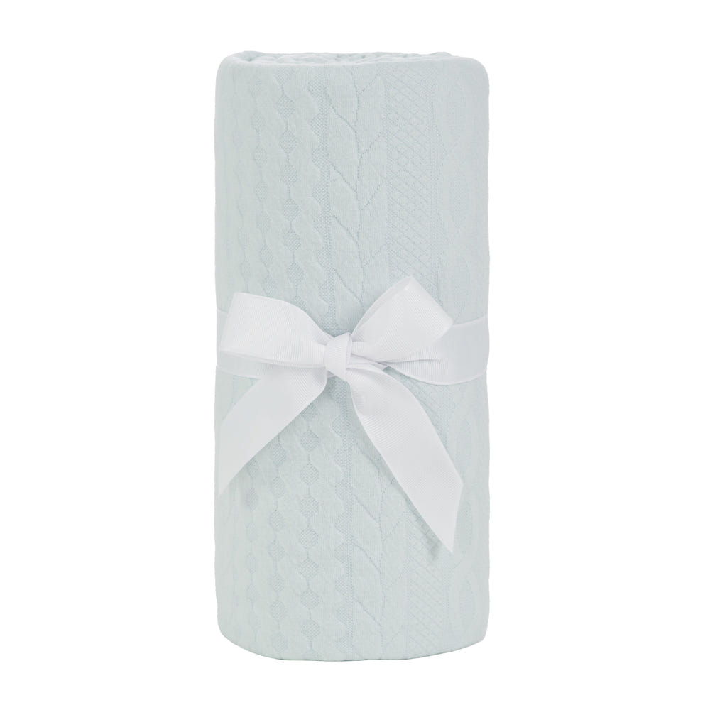 Sealy Baby Knit Blanket in Eucalyptus Mint - Soft, cozy, and stylish for your little one.
