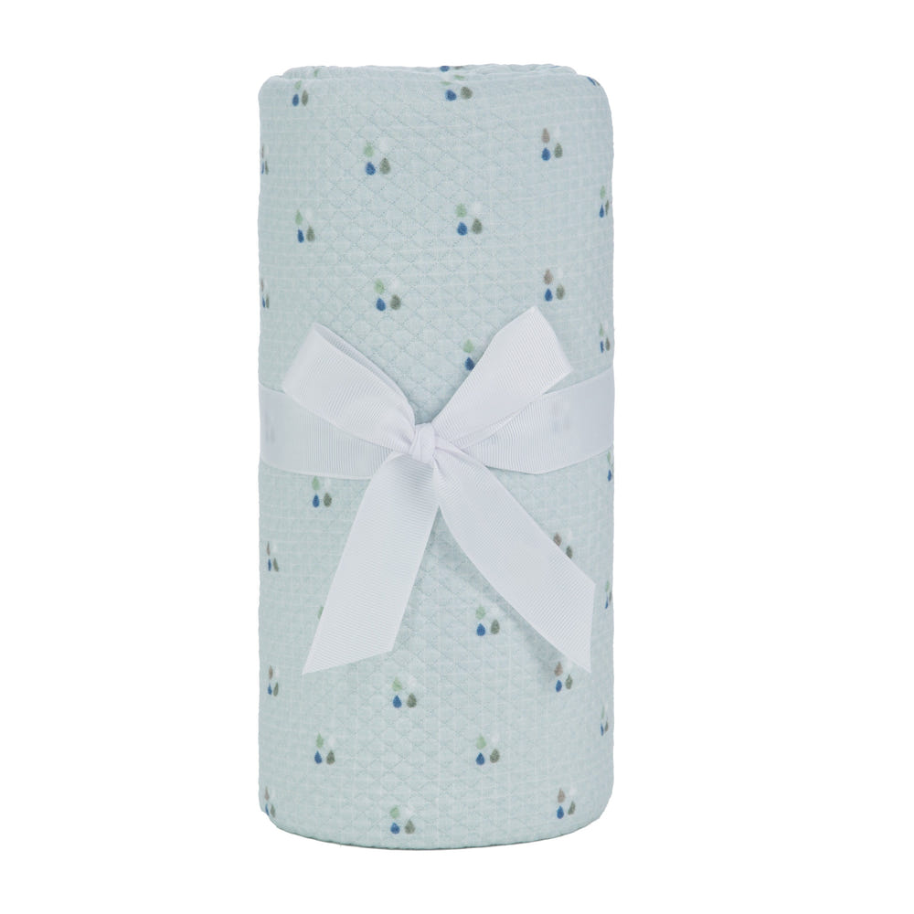 Sealy Baby Printed Knit Blanket - Drops, soft and cozy for infants, perfect for warmth and comfort.