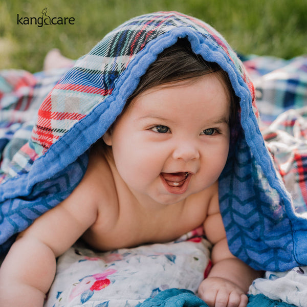 Kanga Care Bamboo Muslin Blanket - Baby: Billy (reversible)