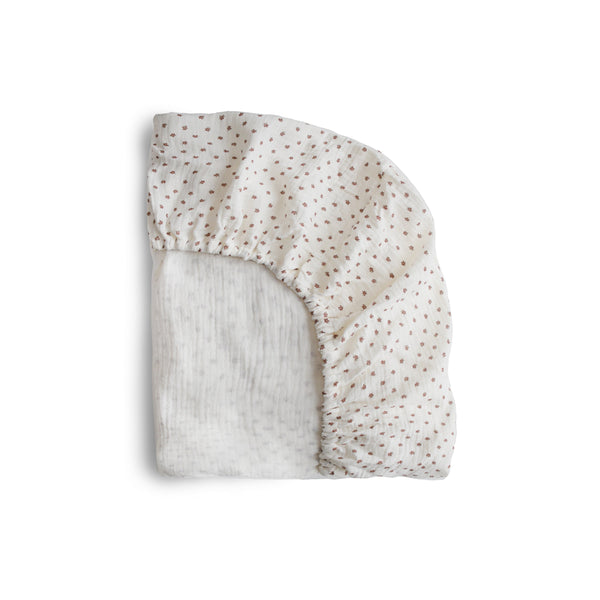 Mushie Mini Muslin Crib Sheet 100% Cotton Breathable