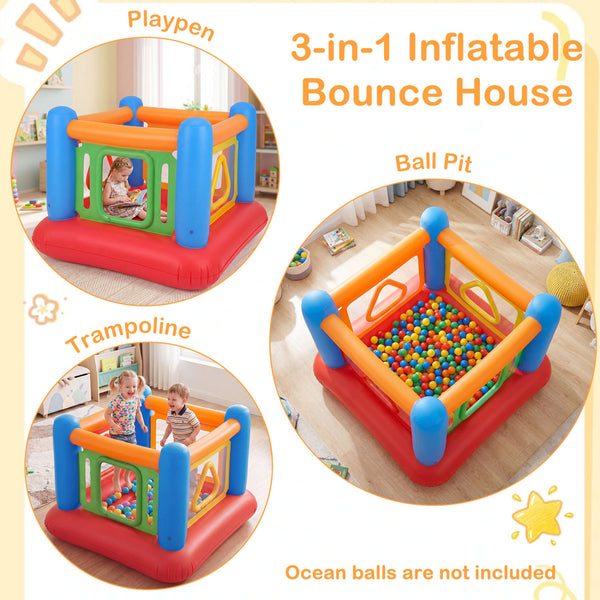 Blow Up Jumping House for Kids with Transparent Side Walls