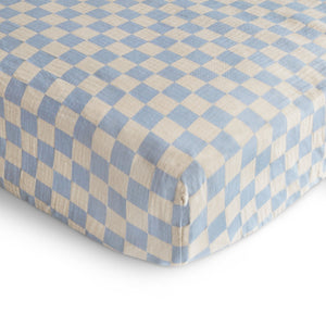 Mushie Extra Soft Muslin Crib Sheet 100% Cotton Pre-washed